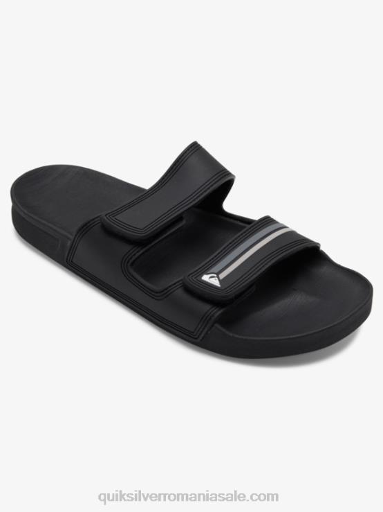 gri inchis sandale rivi cu reglaj dublu XT6B1076 bărbați Quiksilver