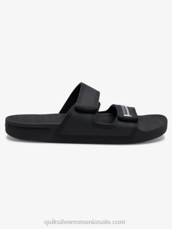 gri inchis sandale rivi cu reglaj dublu XT6B1076 bărbați Quiksilver