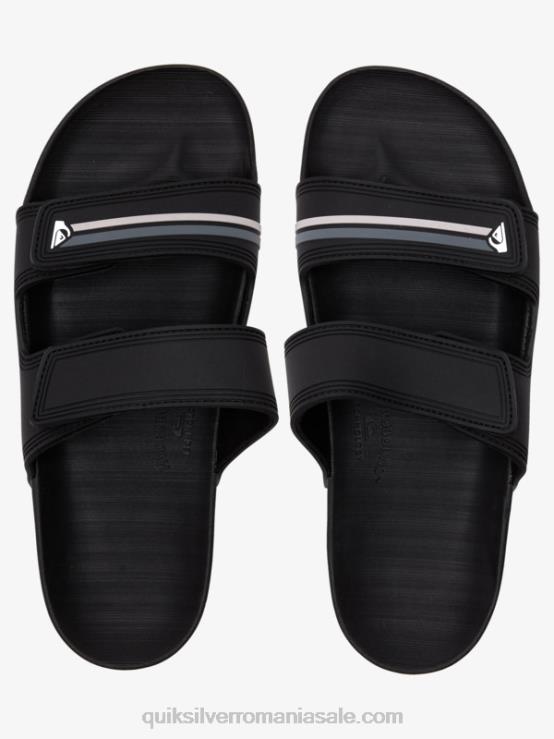gri inchis sandale rivi cu reglaj dublu XT6B1076 bărbați Quiksilver