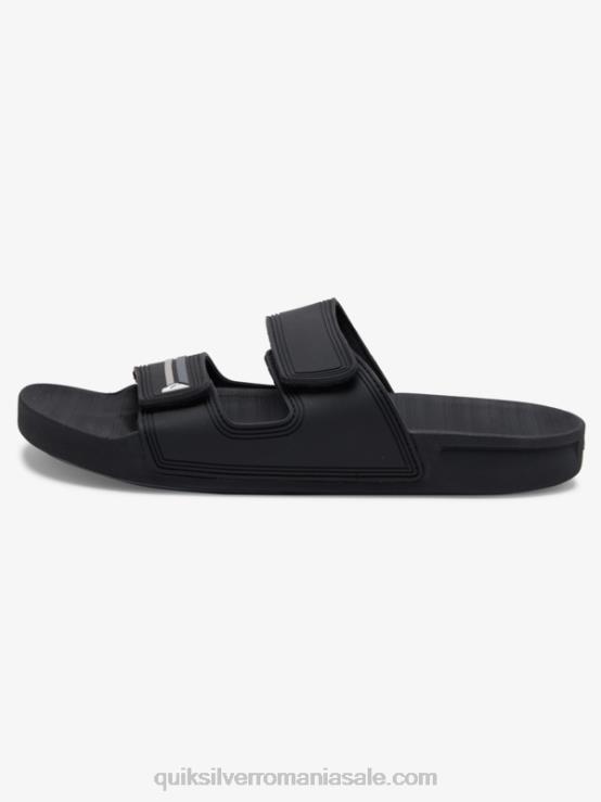 gri inchis sandale rivi cu reglaj dublu XT6B1076 bărbați Quiksilver