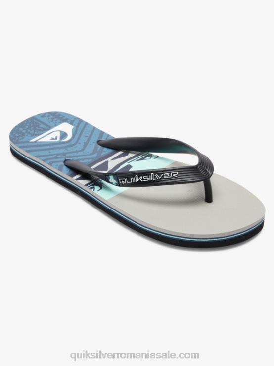 gri/negru/albastru flip-flops cu panou molokai XT6B572 bărbați Quiksilver