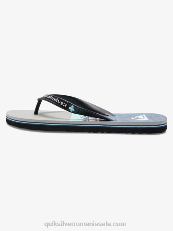 gri/negru/albastru flip-flops cu panou molokai XT6B572 bărbați Quiksilver