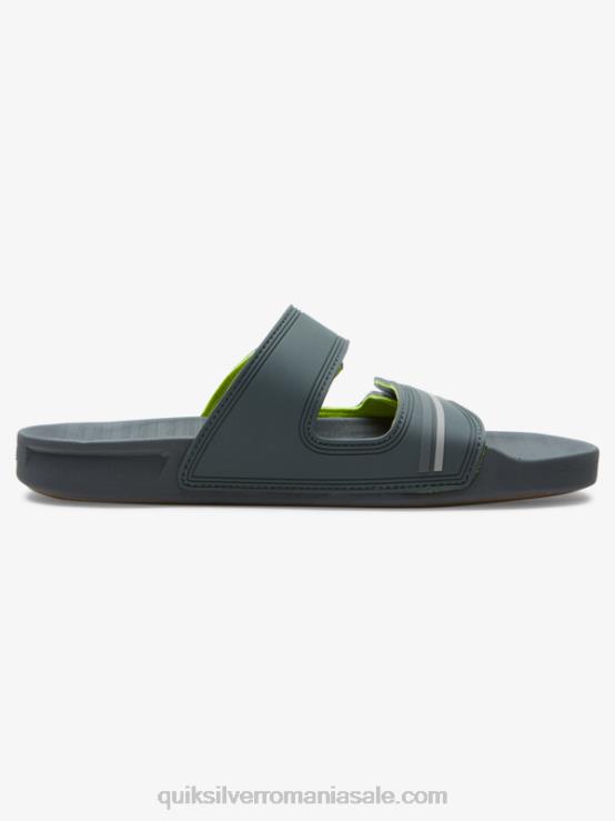 gri/negru/verde sandale rivi cu reglaj dublu XT6B1078 bărbați Quiksilver