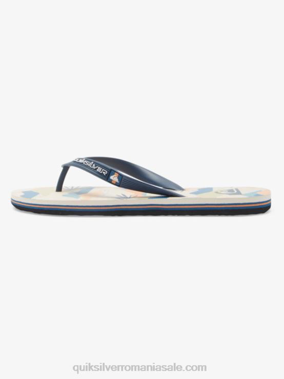 negru/alb/albastru flip-flops molokai art XT6B515 bărbați Quiksilver