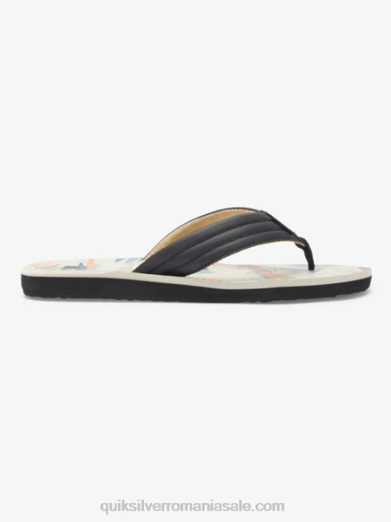 negru/alb/albastru sandale cu imprimeu carver XT6B612 bărbați Quiksilver
