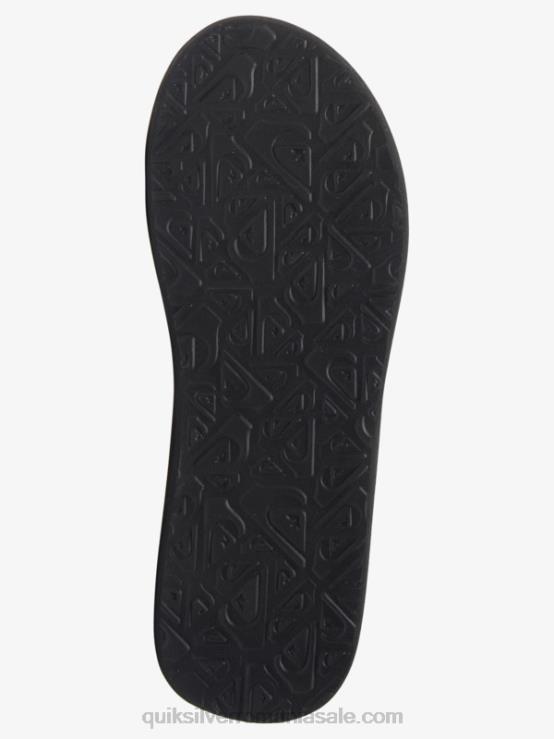 negru/alb/albastru sandale cu imprimeu carver XT6B612 bărbați Quiksilver
