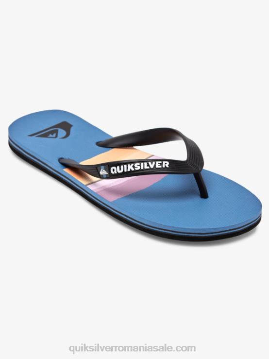 negru/albastru/gri flip-flops cu nuanță de rășină molokai XT6B1789 bărbați Quiksilver