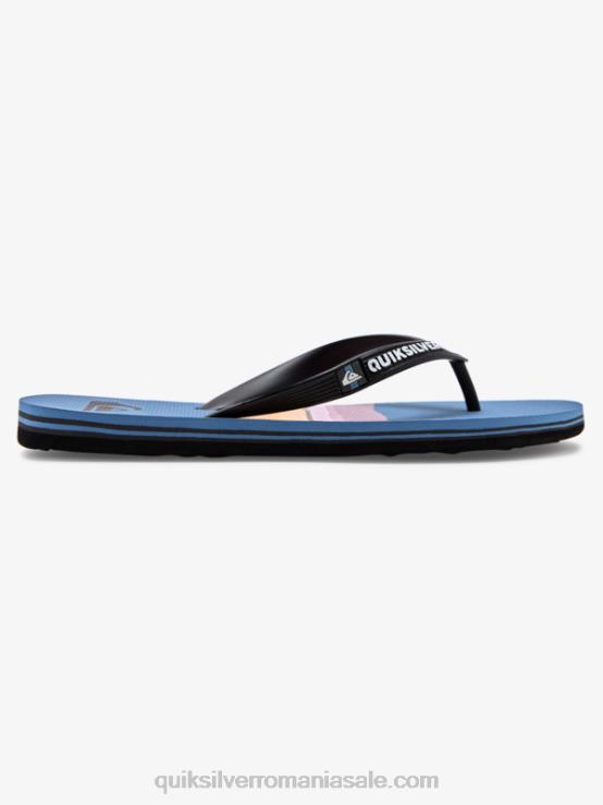 negru/albastru/gri flip-flops cu nuanță de rășină molokai XT6B1789 bărbați Quiksilver