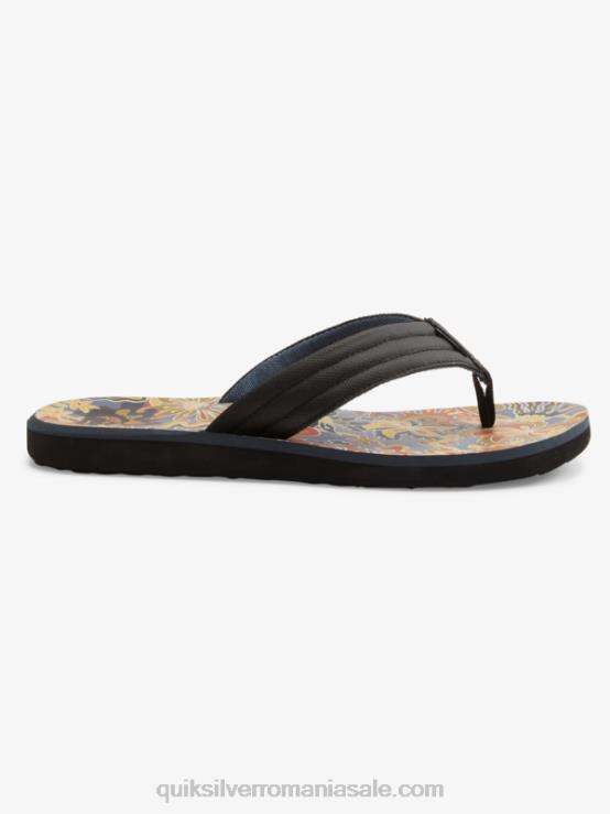 negru/albastru/gri sandale cu imprimeu carver XT6B615 bărbați Quiksilver