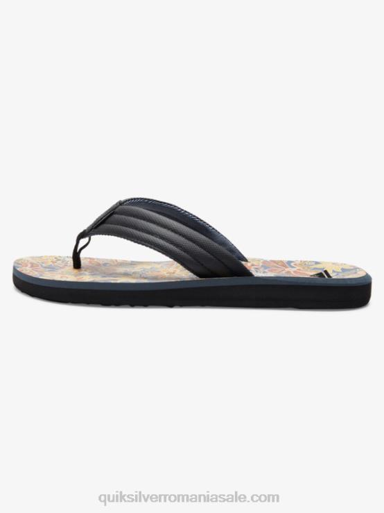 negru/albastru/gri sandale cu imprimeu carver XT6B615 bărbați Quiksilver