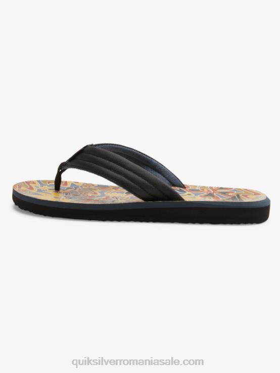 negru/albastru/gri sandale cu imprimeu carver XT6B615 bărbați Quiksilver
