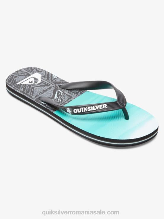 negru/albastru molokai cinci-o flip-flops XT6B1859 bărbați Quiksilver