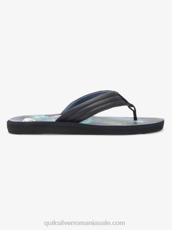 negru/albastru sandale cu imprimeu carver XT6B611 bărbați Quiksilver