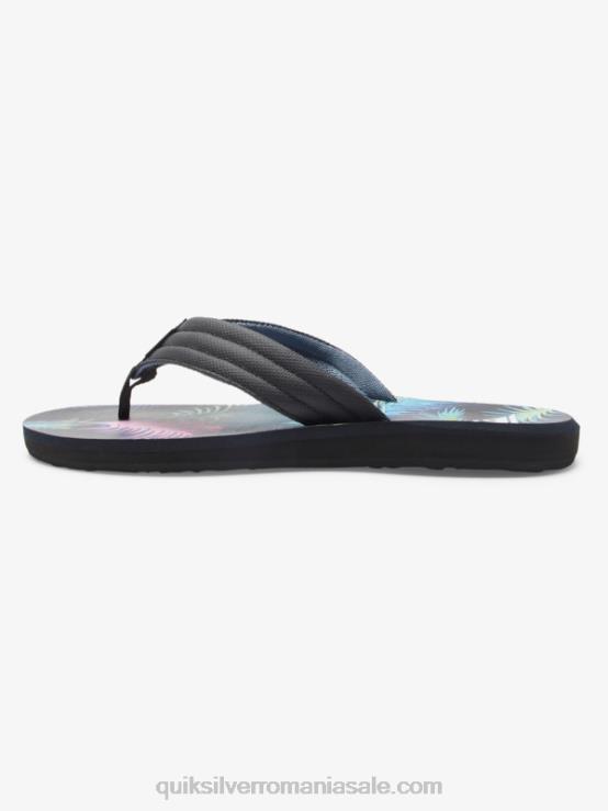 negru/albastru sandale cu imprimeu carver XT6B611 bărbați Quiksilver
