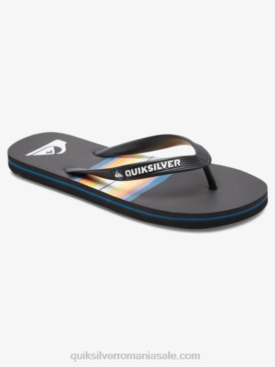 negru flip-flops cu nuanță de rășină molokai XT6B1791 bărbați Quiksilver