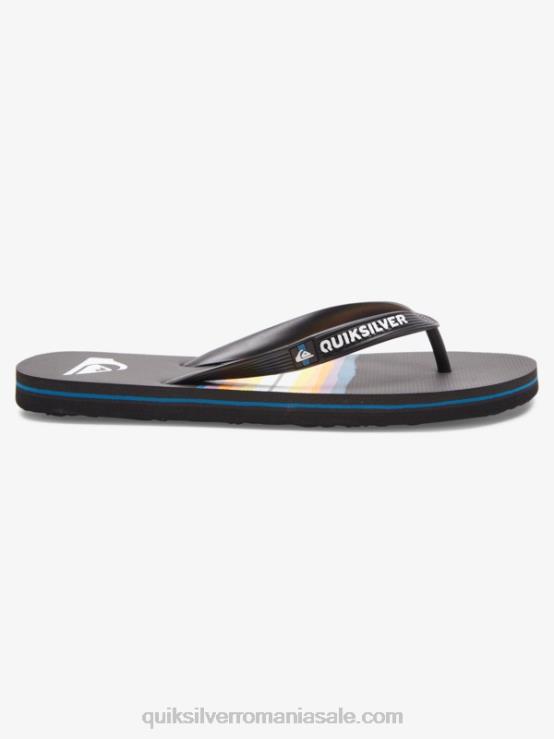 negru flip-flops cu nuanță de rășină molokai XT6B1791 bărbați Quiksilver