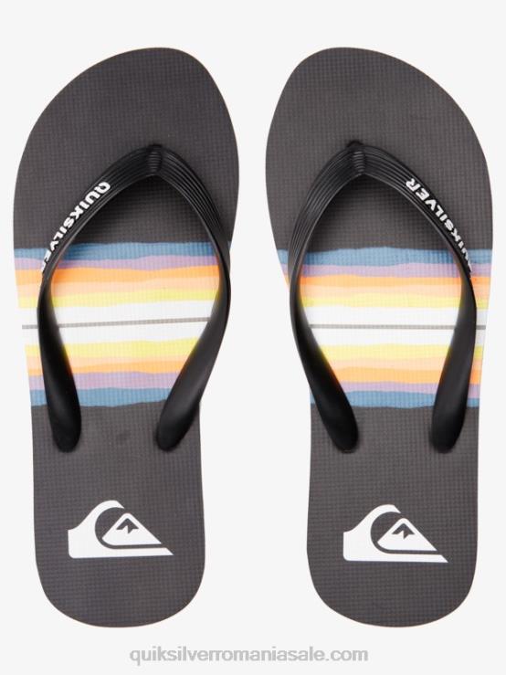 negru flip-flops cu nuanță de rășină molokai XT6B1791 bărbați Quiksilver