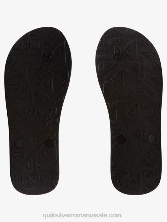 negru flip-flops cu panou molokai XT6B574 bărbați Quiksilver