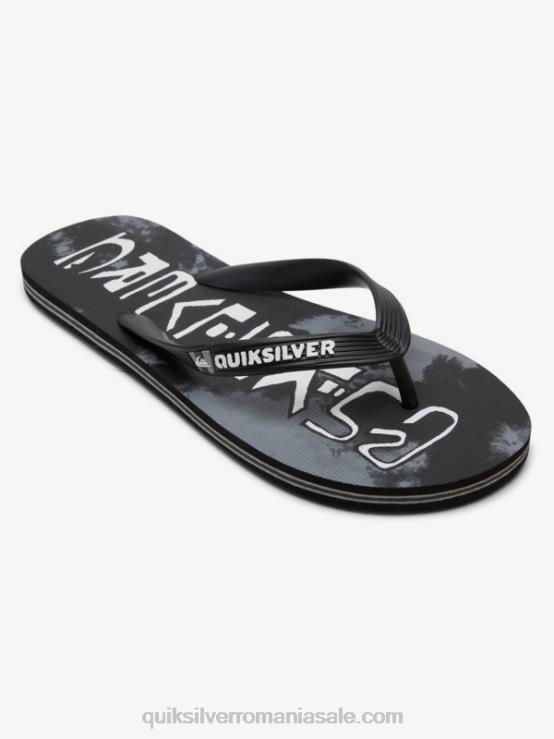 negru flip-flops cu picătură de acid molokai XT6B1775 bărbați Quiksilver