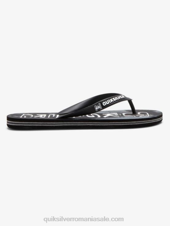 negru flip-flops cu picătură de acid molokai XT6B1775 bărbați Quiksilver