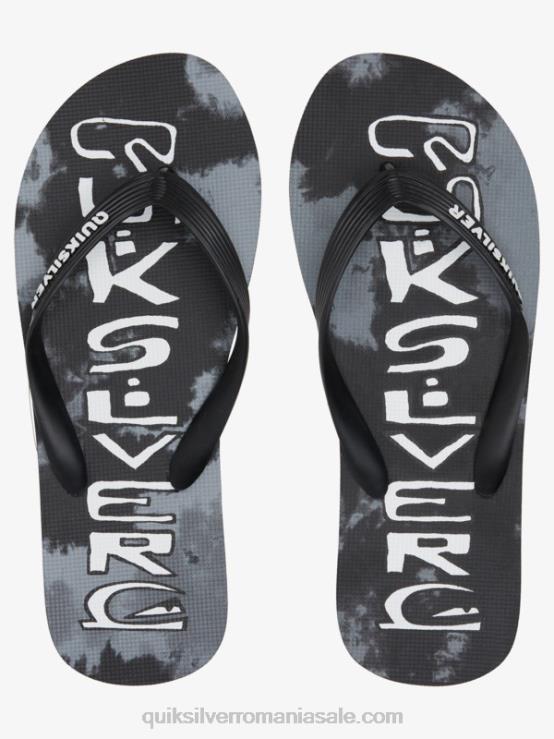 negru flip-flops cu picătură de acid molokai XT6B1775 bărbați Quiksilver