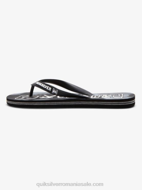 negru flip-flops cu picătură de acid molokai XT6B1775 bărbați Quiksilver