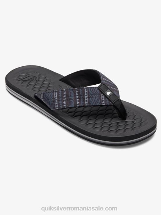 negru flip-flops lanai XT6B1792 bărbați Quiksilver
