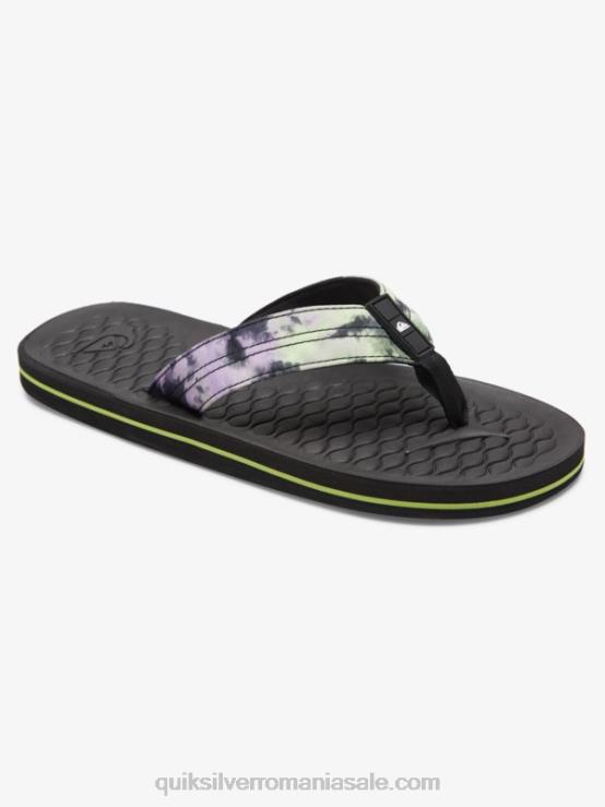 negru flip-flops lanai XT6B1794 bărbați Quiksilver