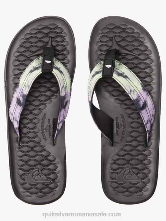 negru flip-flops lanai XT6B1794 bărbați Quiksilver