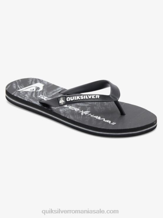 negru flip-flops molokai de origine XT6B1860 bărbați Quiksilver
