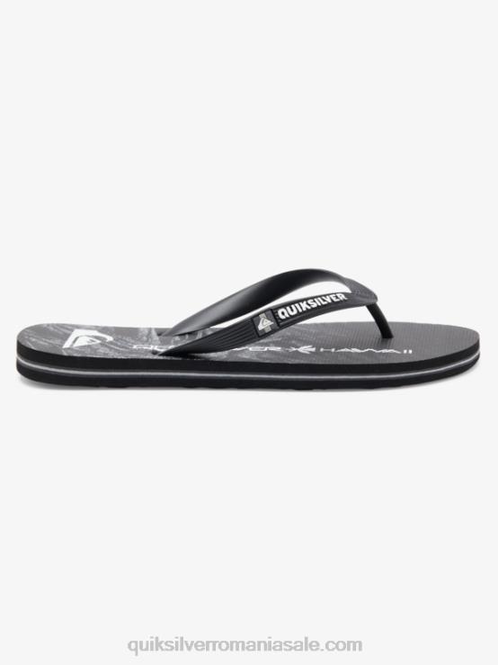 negru flip-flops molokai de origine XT6B1860 bărbați Quiksilver