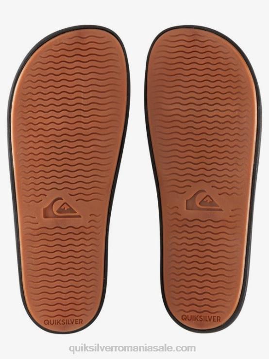negru/portocaliu/albastru sandale rivi wordmark slider XT6B693 bărbați Quiksilver