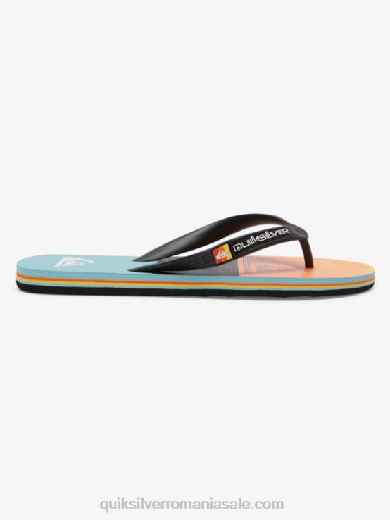 negru/portocaliu flip-flops cu panou molokai XT6B568 bărbați Quiksilver