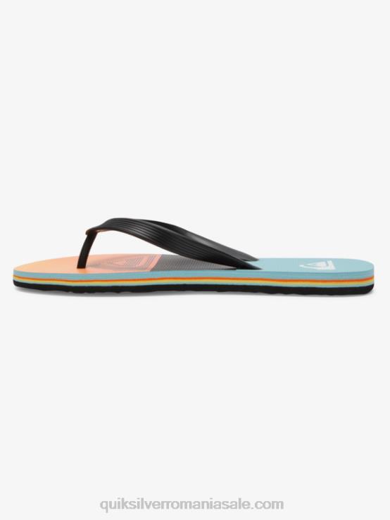 negru/portocaliu flip-flops cu panou molokai XT6B568 bărbați Quiksilver