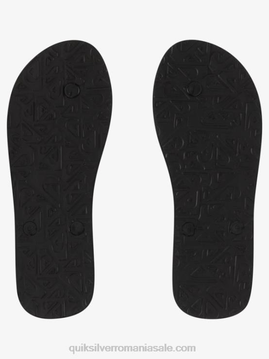 negru/portocaliu flip-flops cu panou molokai XT6B568 bărbați Quiksilver