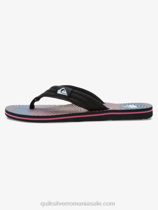 negru/portocaliu/gri sandale molokai layback XT6B502 bărbați Quiksilver