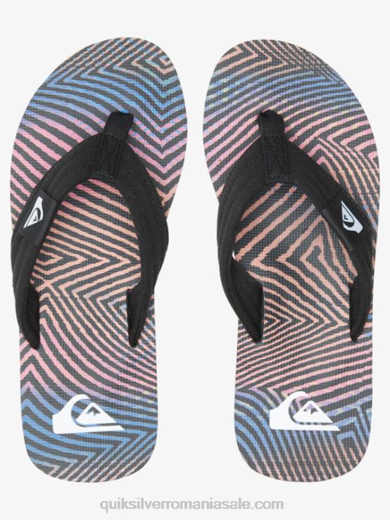 negru/portocaliu/gri sandale molokai layback XT6B502 bărbați Quiksilver