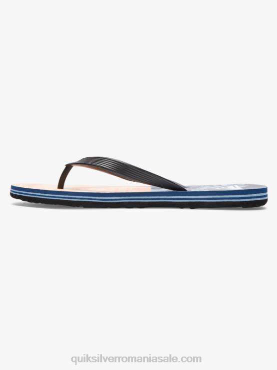 negru/portocaliu/verde molokai cinci-o flip-flops XT6B1857 bărbați Quiksilver