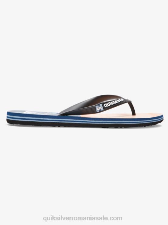 negru/portocaliu/verde molokai cinci-o flip-flops XT6B1857 bărbați Quiksilver
