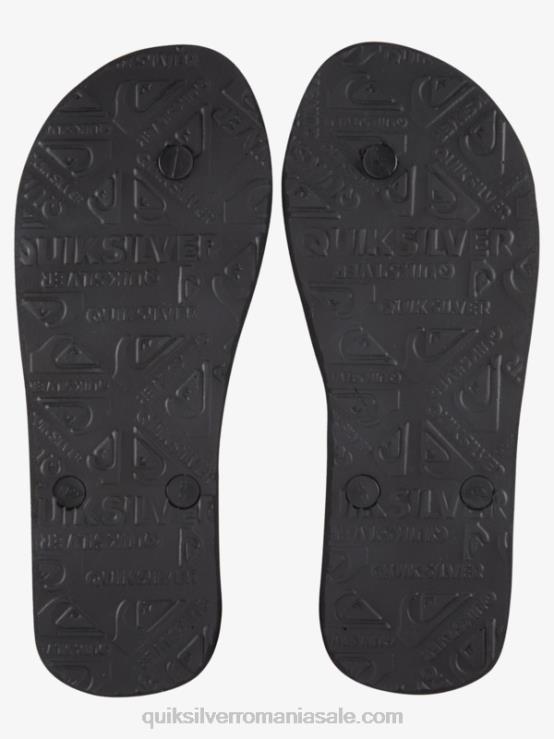 negru/portocaliu/verde molokai cinci-o flip-flops XT6B1857 bărbați Quiksilver
