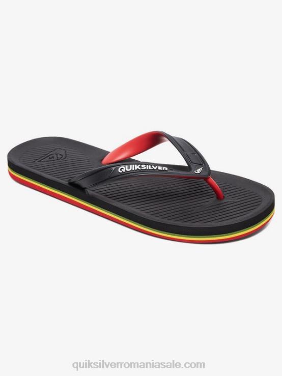 negru/rosu/verde flip-flops haleiwa XT6B1649 bărbați Quiksilver