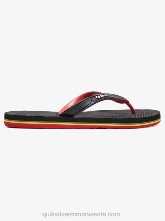 negru/rosu/verde flip-flops haleiwa XT6B1649 bărbați Quiksilver
