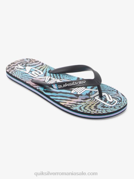 negru/roz/albastru flip-flops molokai art XT6B514 bărbați Quiksilver