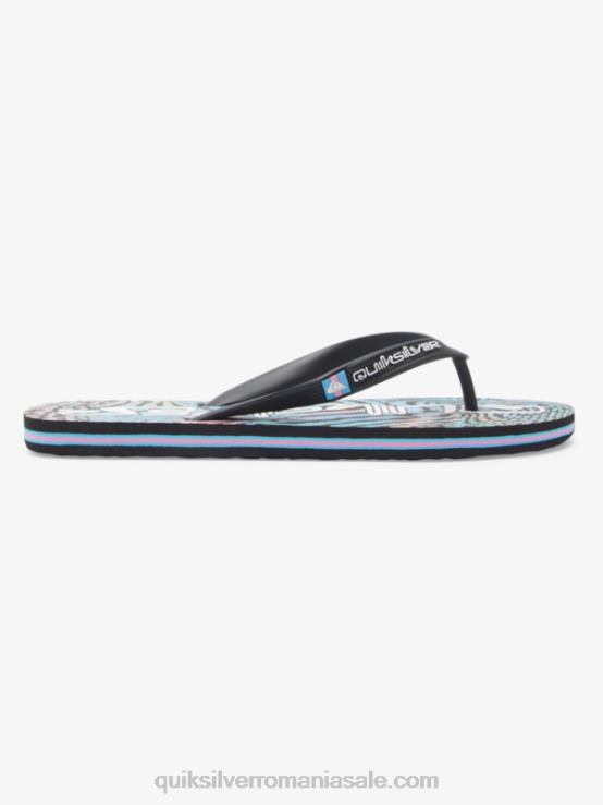 negru/roz/albastru flip-flops molokai art XT6B514 bărbați Quiksilver