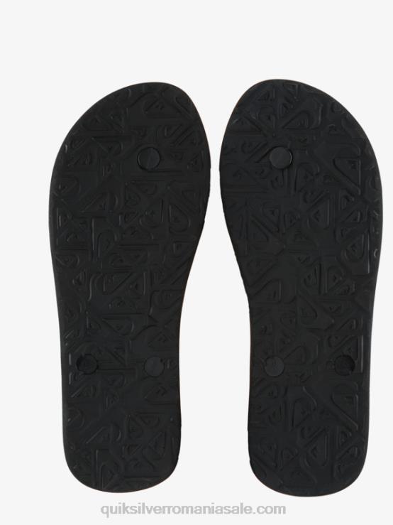 negru roz flip-flops cu bloc de cuvinte molokai XT6B1137 bărbați Quiksilver