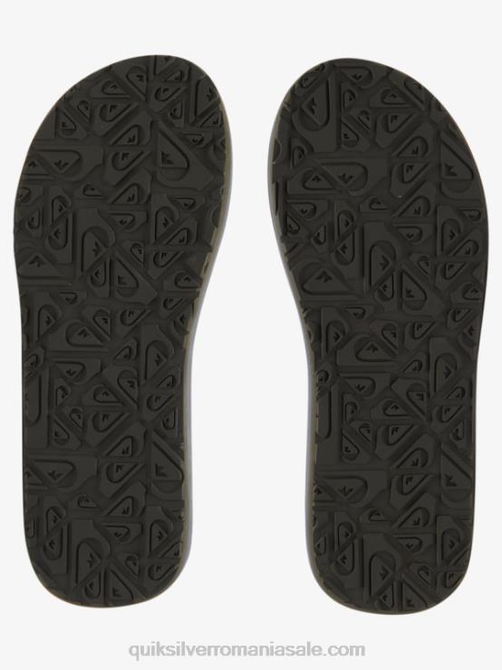 negru sandale carver din piele intoarsa XT6B879 bărbați Quiksilver