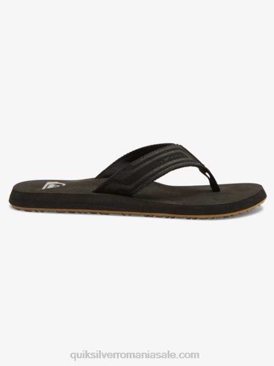 negru sandale cu diapozitiv cu cheie de maimuță XT6B971 bărbați Quiksilver