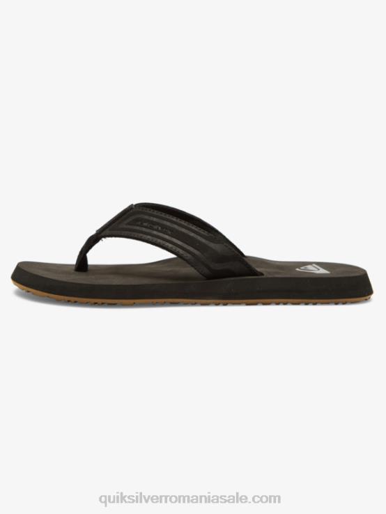 negru sandale cu diapozitiv cu cheie de maimuță XT6B971 bărbați Quiksilver