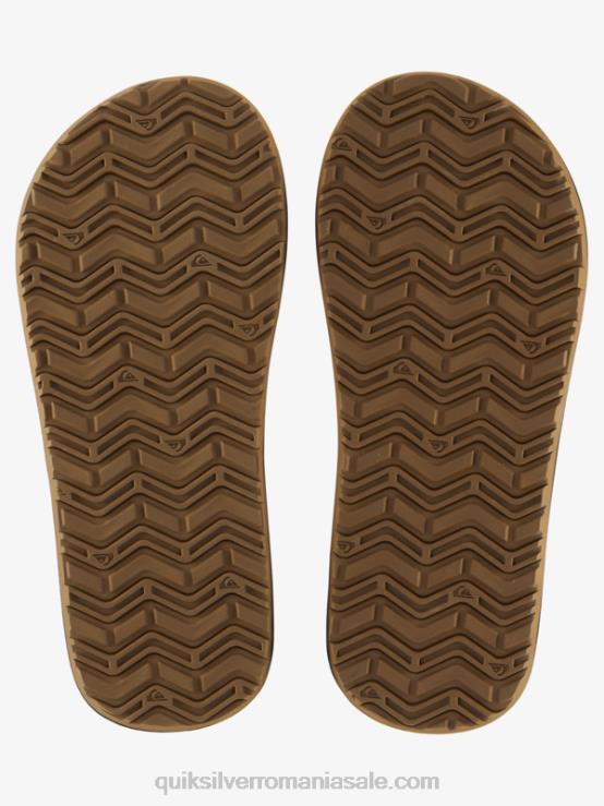 negru sandale cu diapozitiv cu cheie de maimuță XT6B971 bărbați Quiksilver