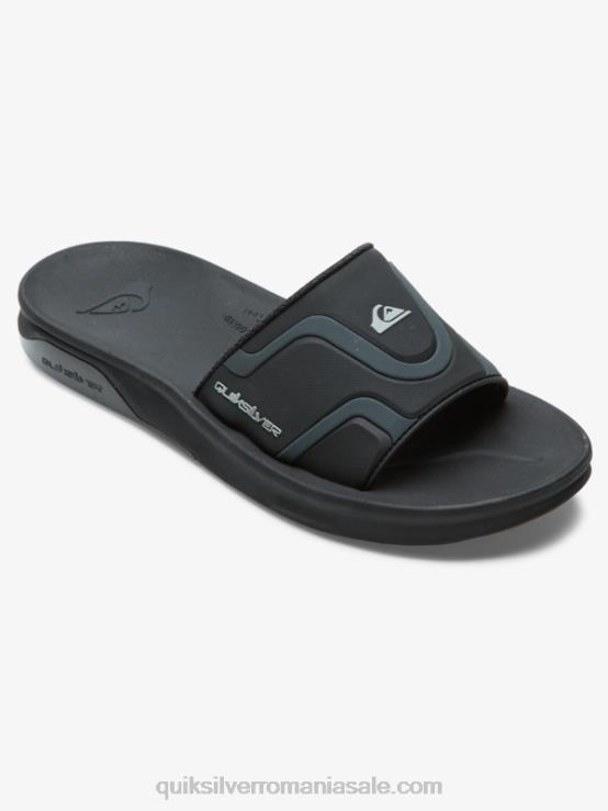 negru sandale cu slide de recuperare matematică XT6B1257 bărbați Quiksilver